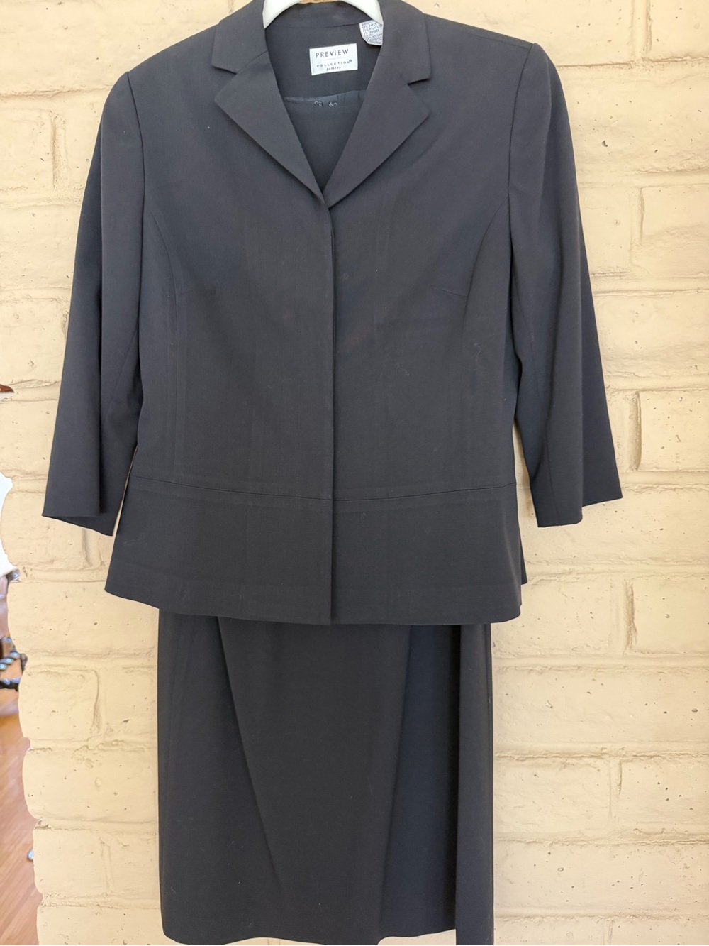 Preview Collection Black Two-Piece Skirt Suit